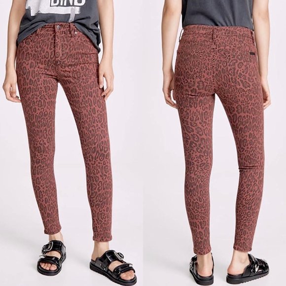 JOE'S JEANS The Charlie High-Rise Ankle Skinny Leopard Print - Picture 2 of 6